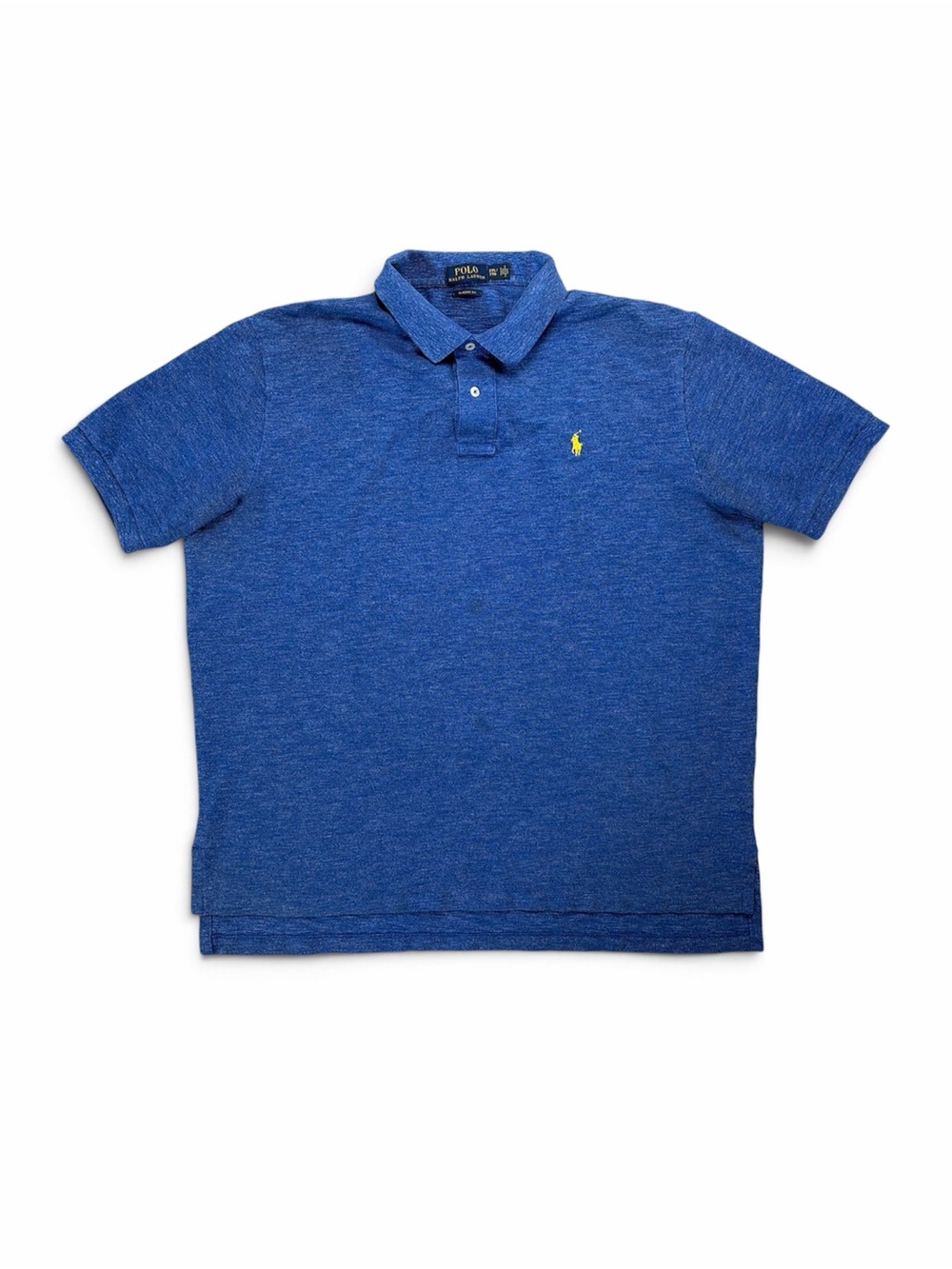 Polo Ralph Lauren Men’s XXL Classic Fit Blue Cotton Polo Yellow Pony Logo